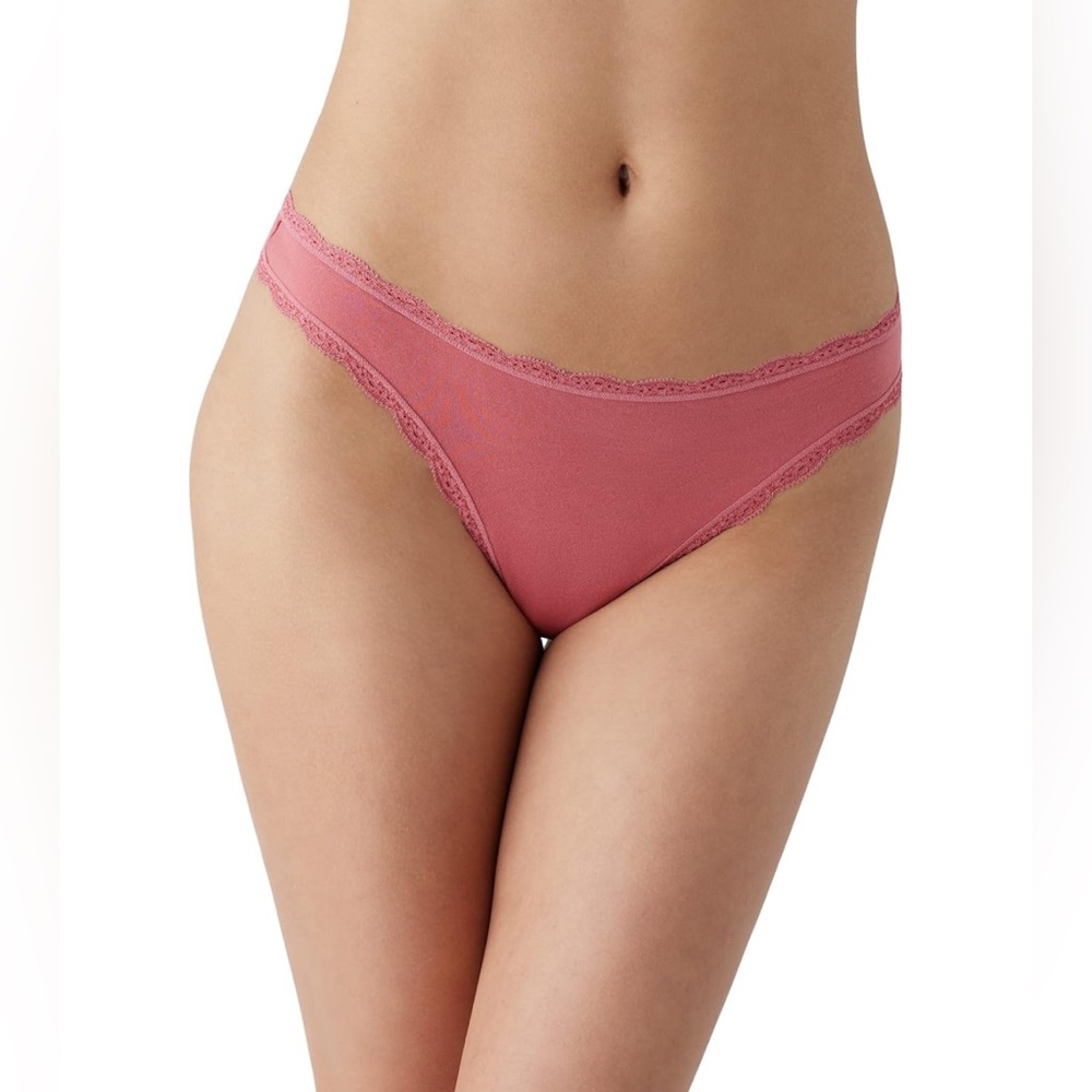b.tempt'd by Wacoal Women's Inspired Eyelet Thong Slate Rose